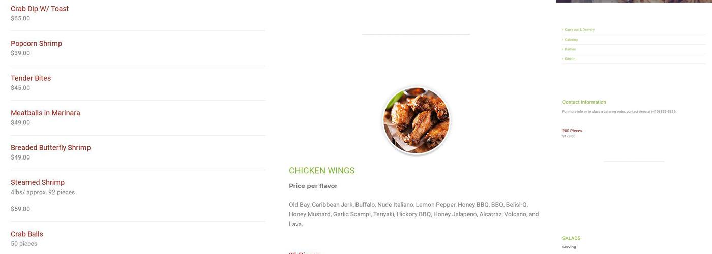 Belisimo's Menu