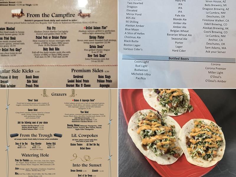 Saddle Bronc Grill Menu