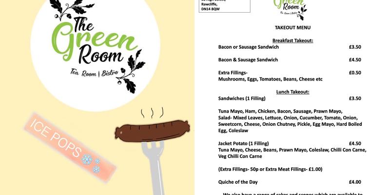 The Green Room Rawcliffe Menu