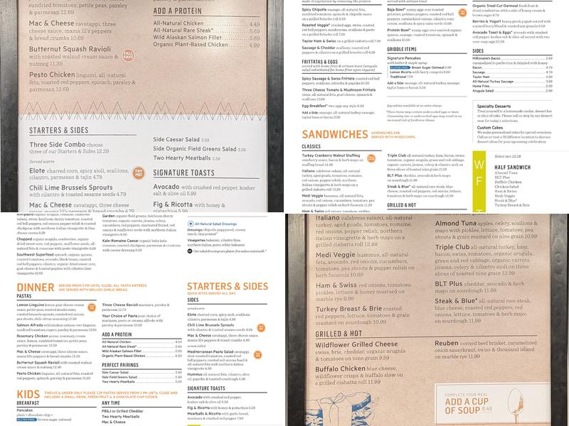 Wildflower Menu