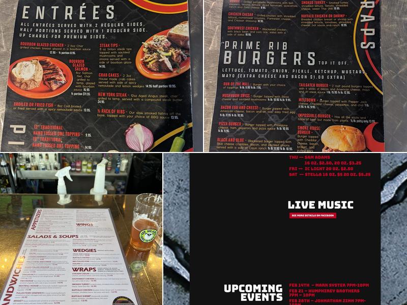 Tailgatez Sports Grill Menu