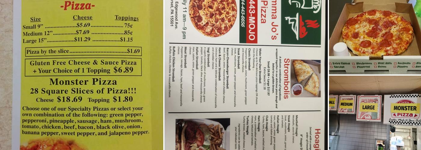 Momma Jo's Pizza Menu