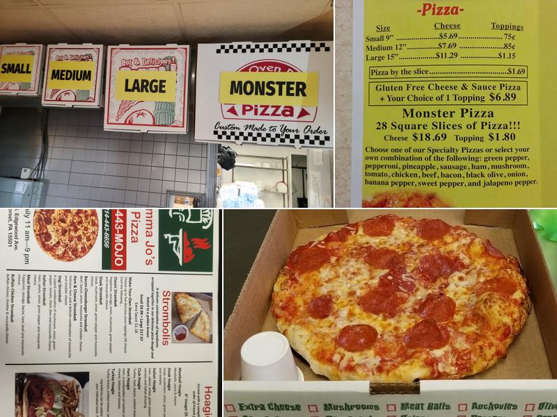 Momma Jo's Pizza Menu