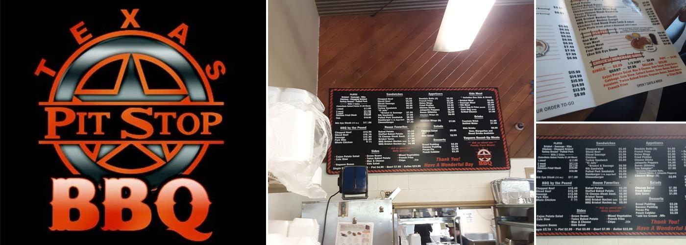 Texas Pit Stop - La Marque Menu