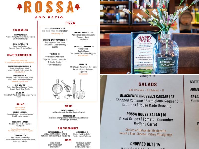 Rossa Kitchen & Patio Menu