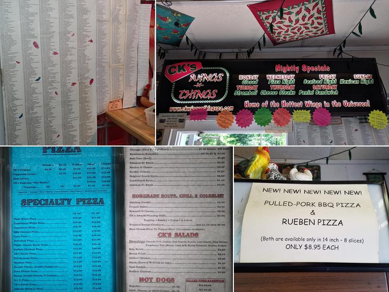 CK's Wings-n-Things Menu