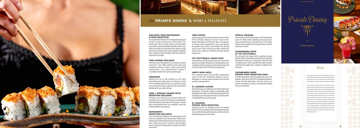 TORO Menu