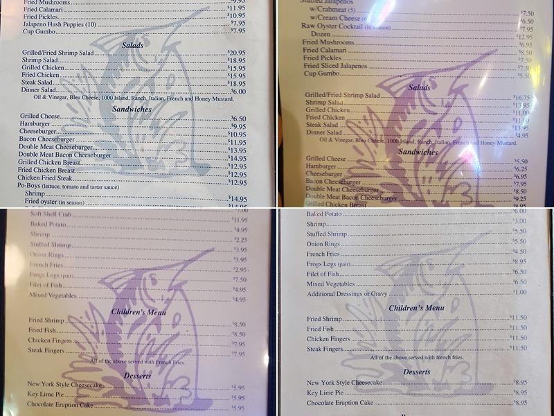 Waterfront Restaurant Menu
