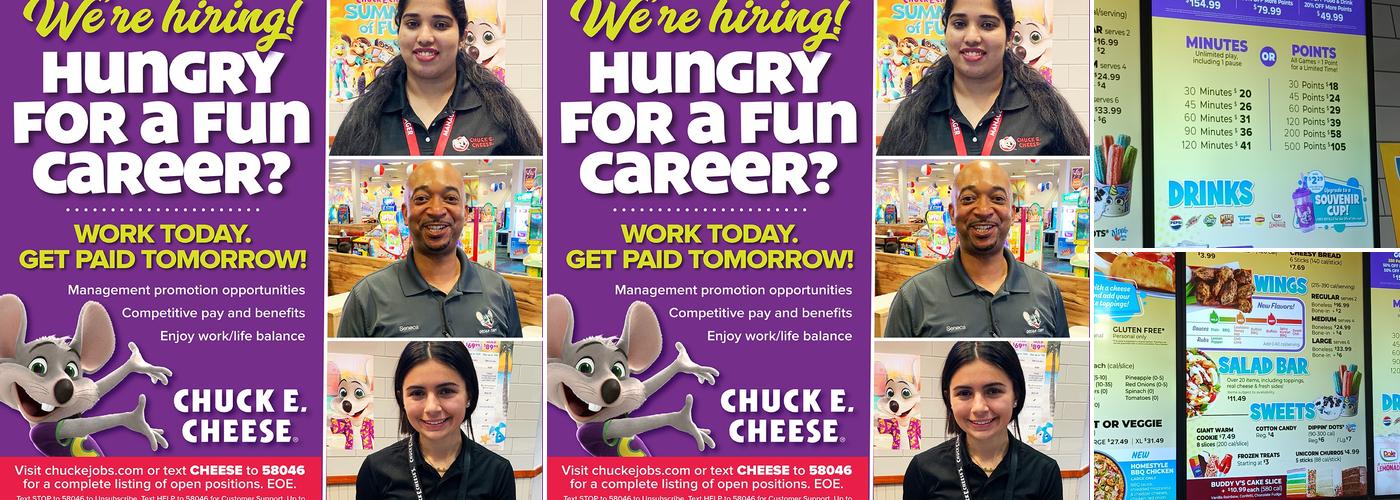 Chuck E. Cheese Menu