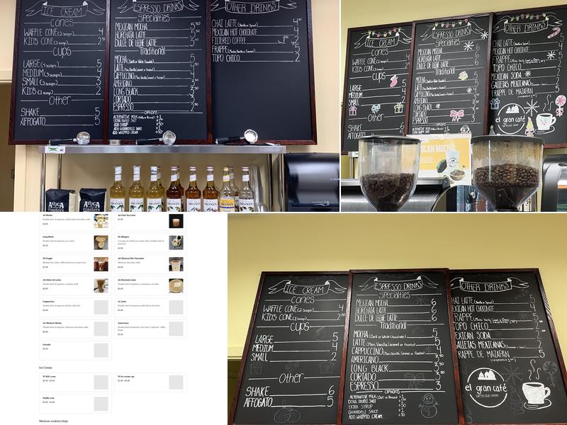 El Gran Café Menu