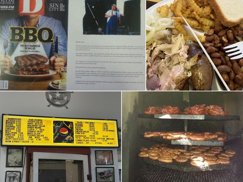 Longoria's BBQ Menu
