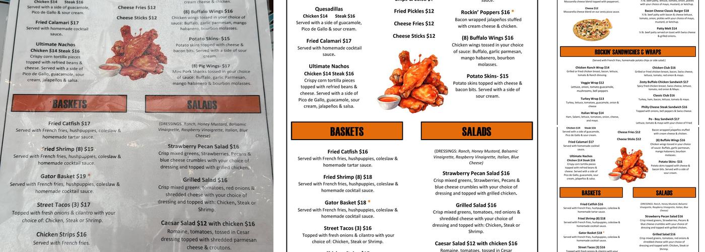 Rockin 'S Bar And Grill Lake Granbury Menu