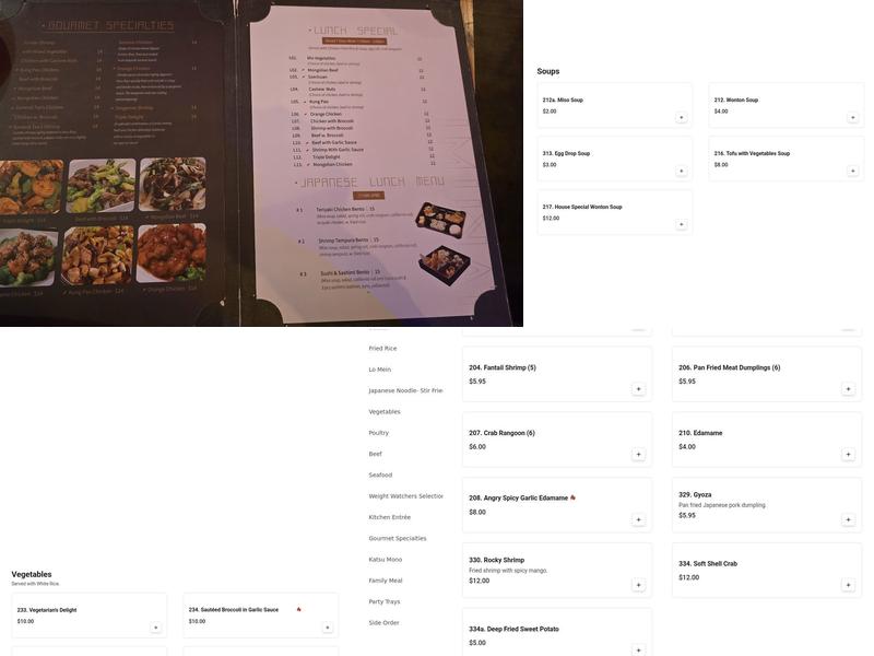 Iron Chef Menu