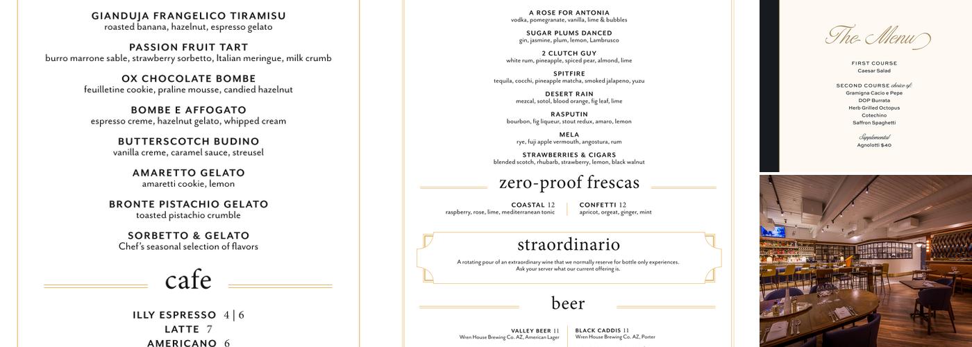 Fat Ox Menu