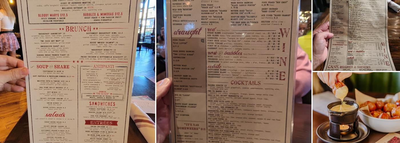 Culinary Dropout Menu