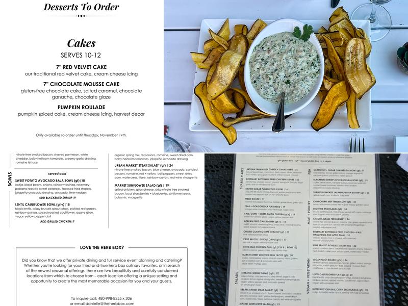 The Herb Box Menu
