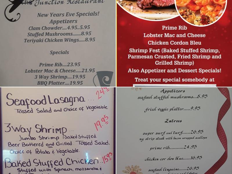 The Junction Restaurant Menu