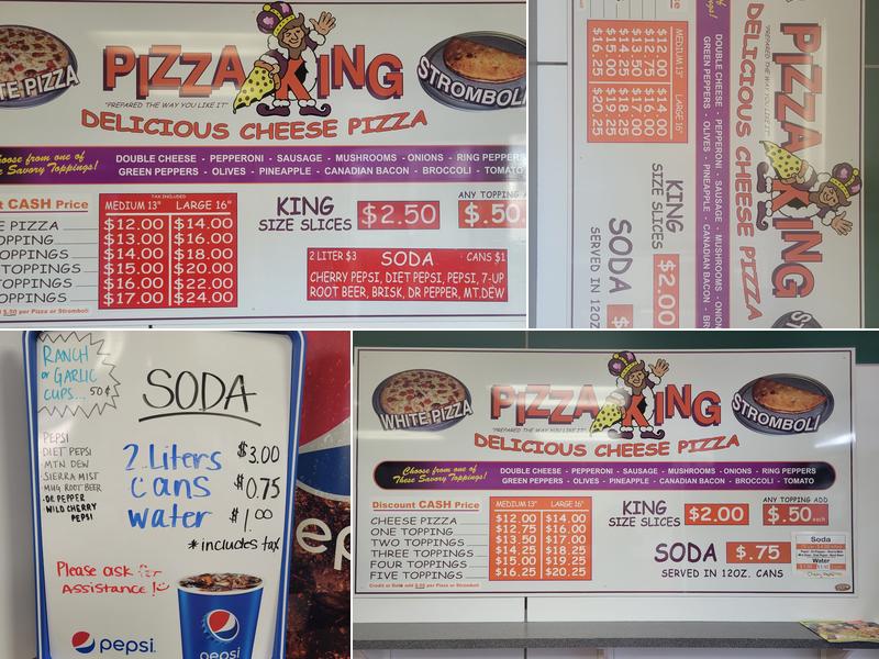 Pizza King Menu