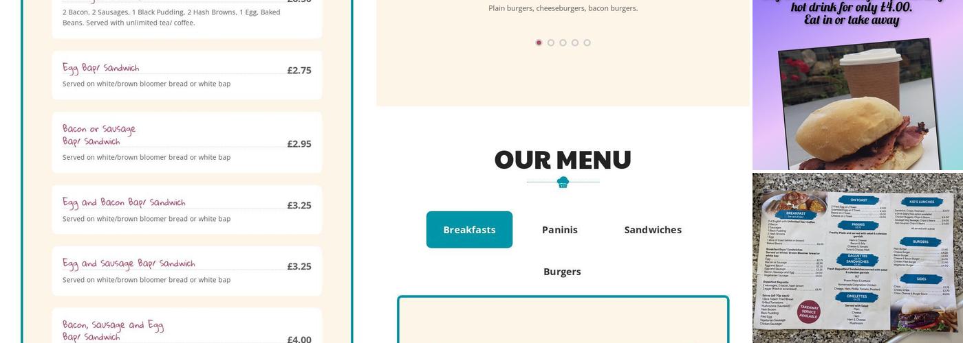 White's Windmill Cafe Menu