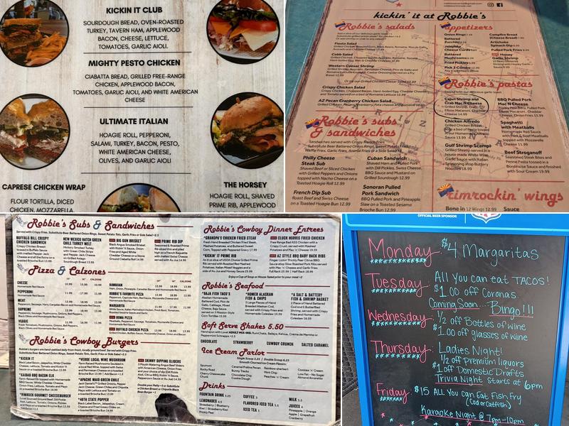 Robbie's Menu