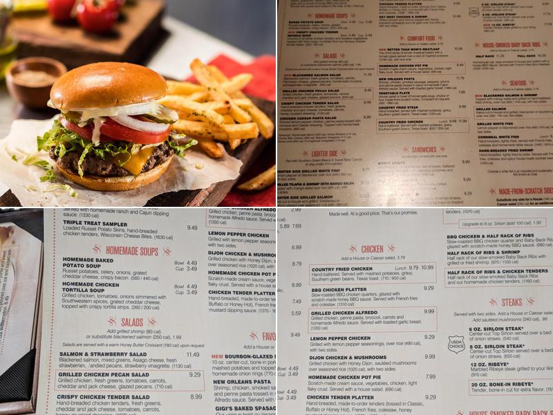 Cheddar's Scratch Kitchen Menu