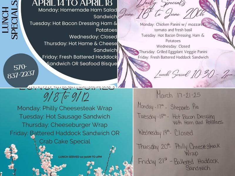 Middle Creek Cafe Menu