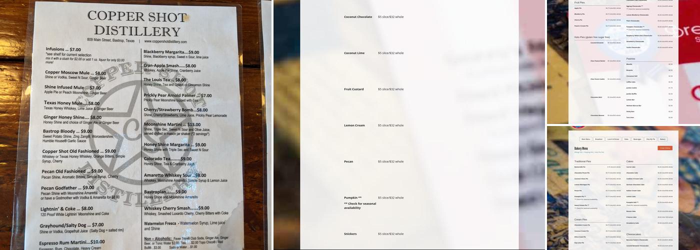 Maxine's Cafe & Bakery Menu