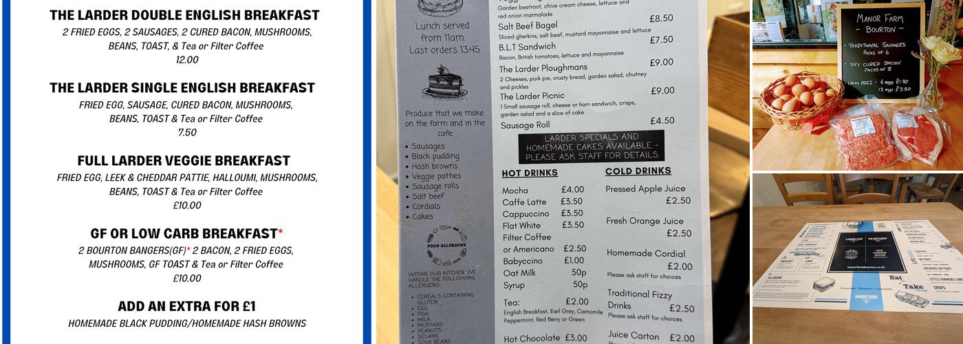 The Larder at Manor Farm Menu