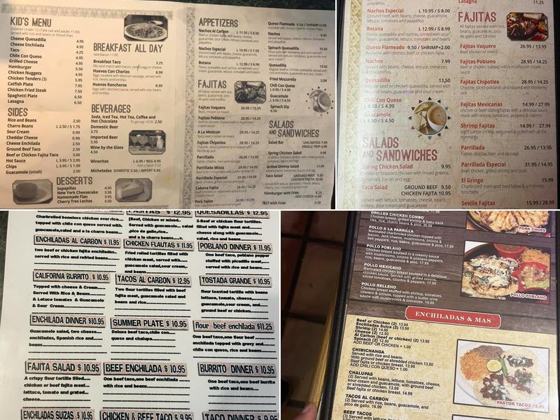 La Cabana Menu