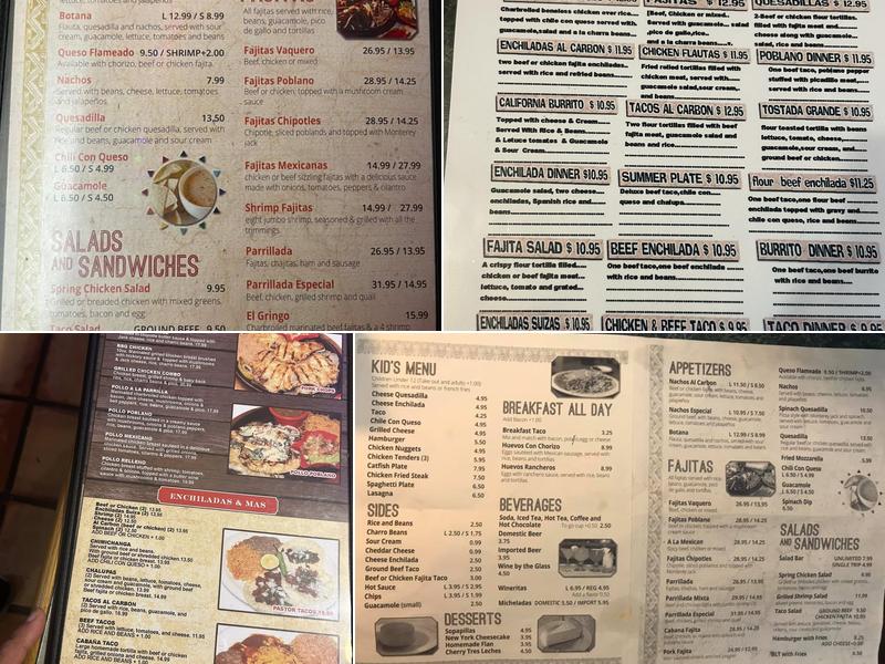 La Cabana Menu