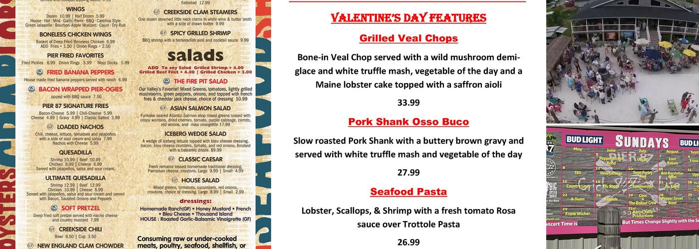 Pier 87 Menu