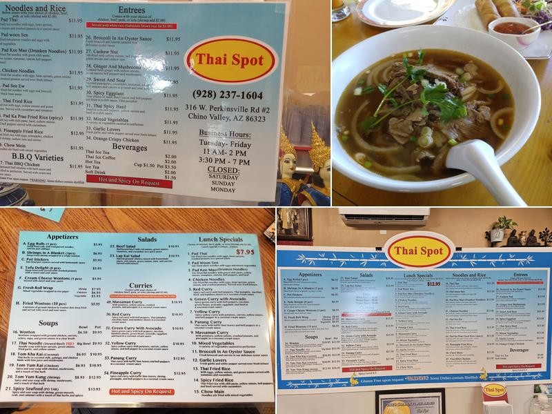 Thai Spot Menu
