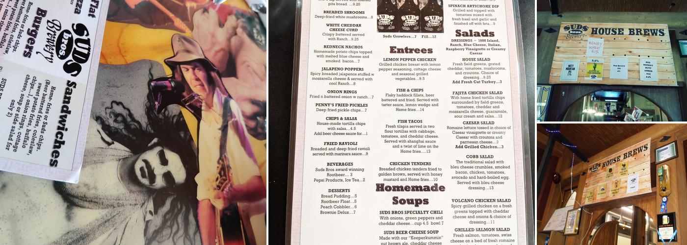 Suds Brothers Inc Menu