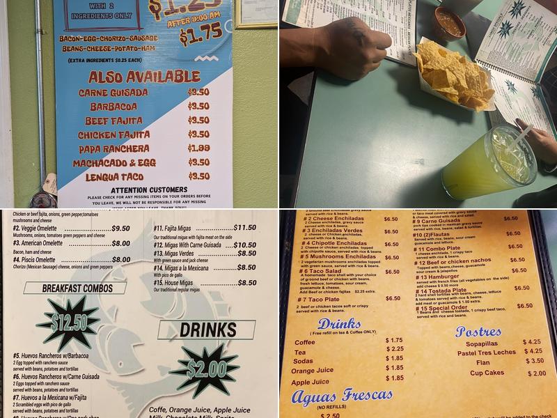 Piscis Seafood & Mexican Grill Menu
