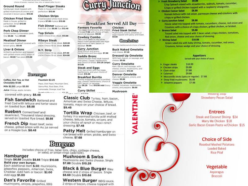 Curry Junction Restaurant Menu