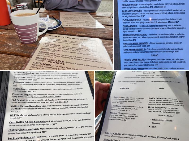 Blue Agate Cafe Menu