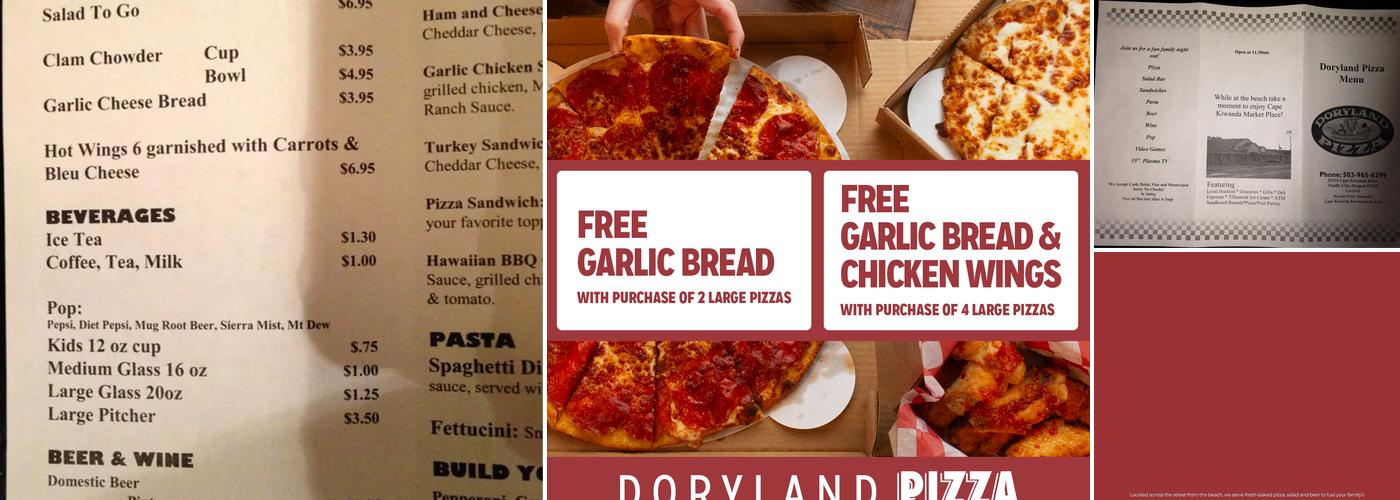 Doryland Pizza Menu
