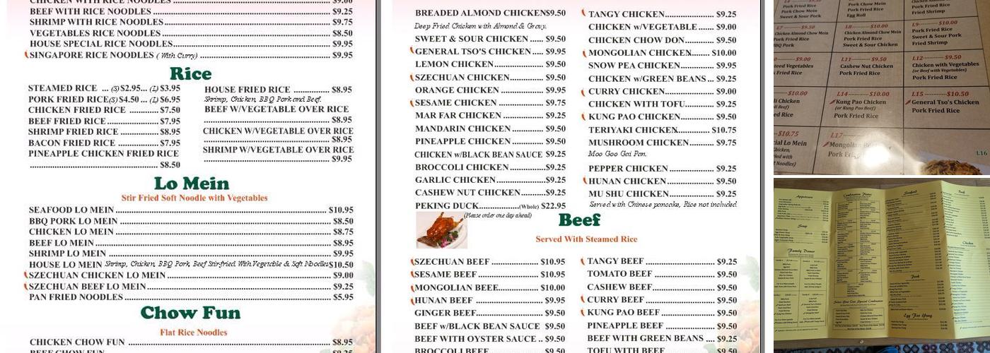 Lin's Restaurant Menu