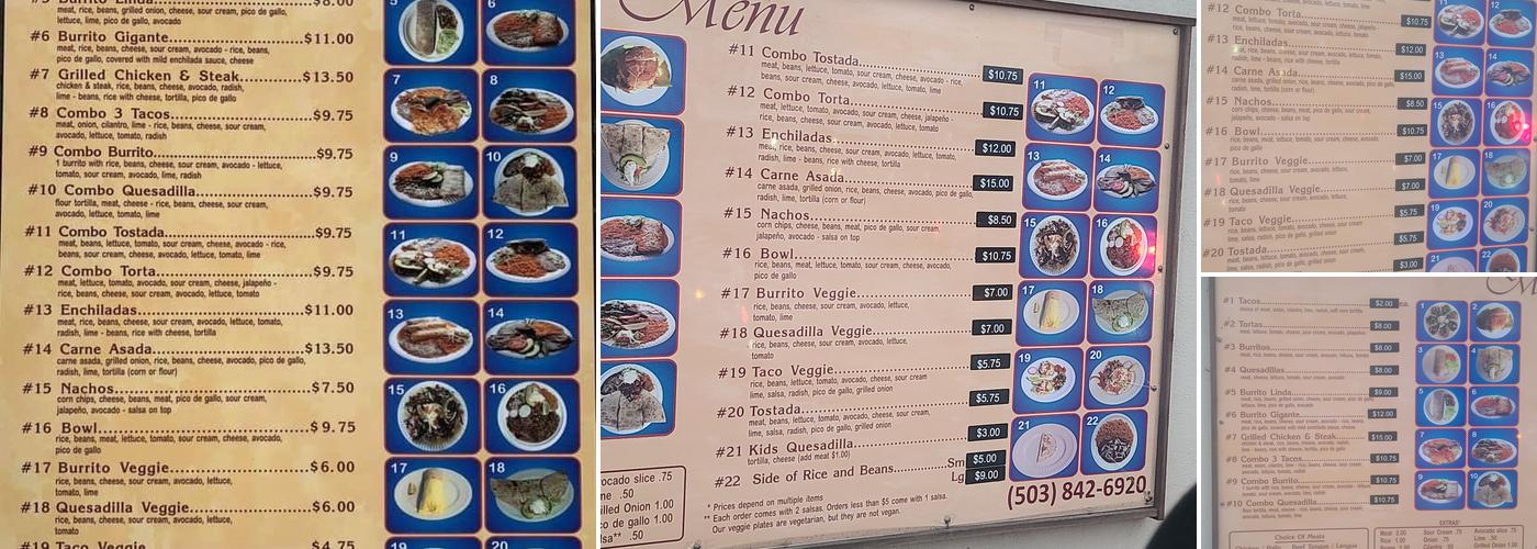 Tacos La Providencia Menu