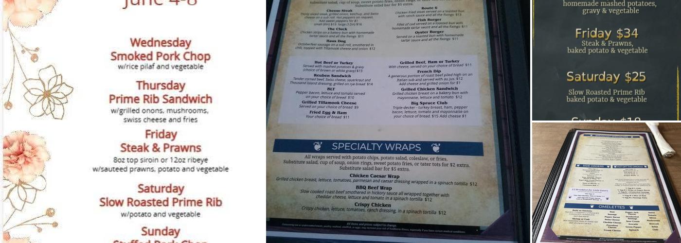 Alice's Country House Menu