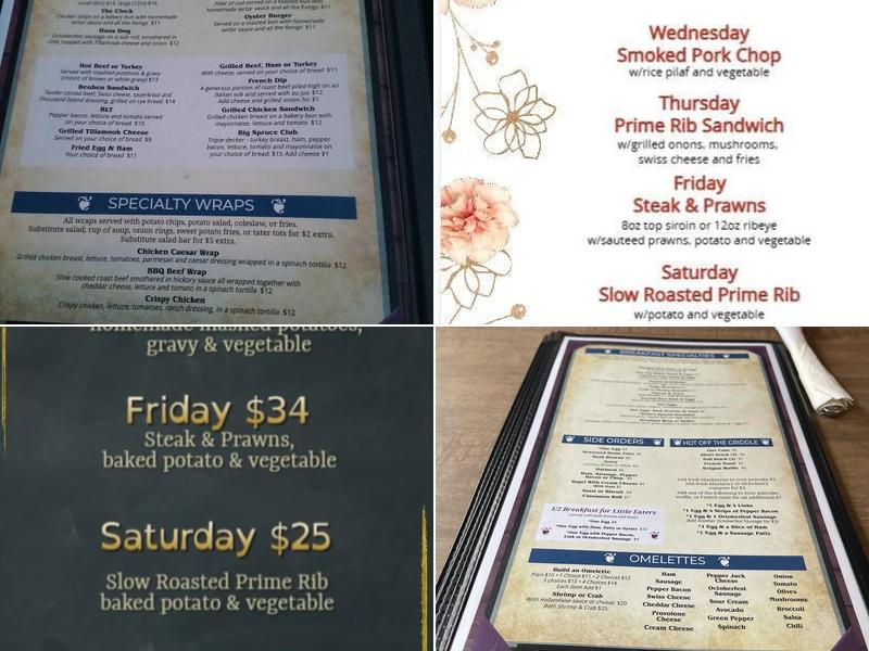 Alice's Country House Menu