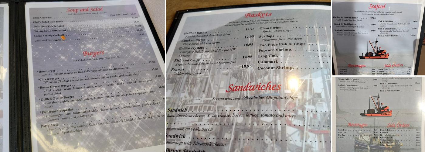 Fisherman's Korner Restaurant Menu
