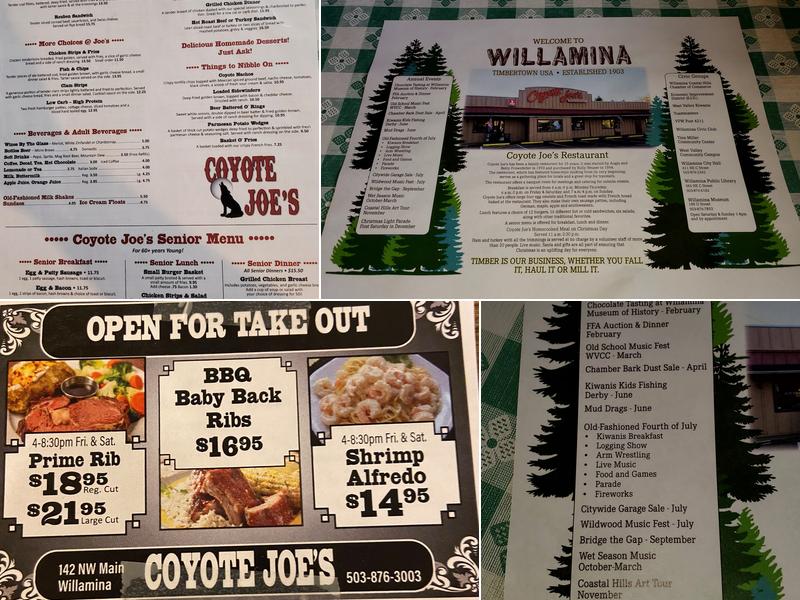 Coyote Joe's Menu