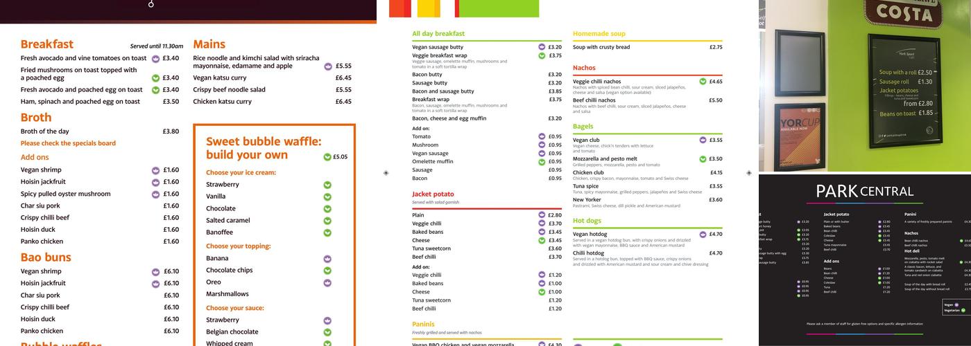 York Sport Cafe Menu