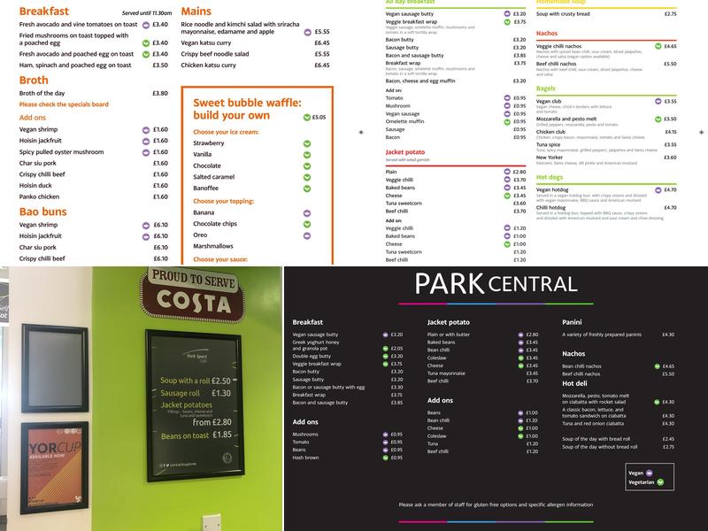 York Sport Cafe Menu
