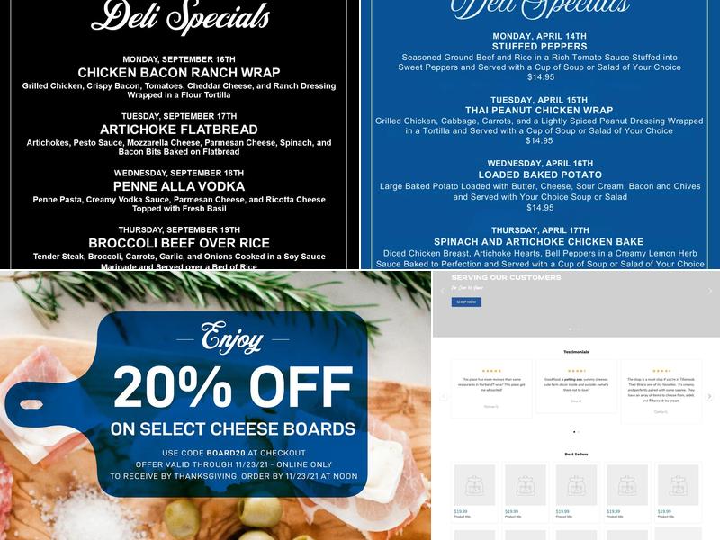 Blue Heron French Cheese Company Menu