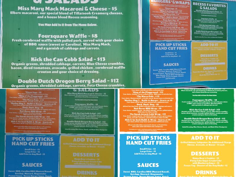 Recess Menu