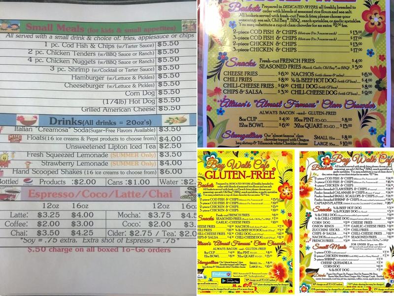 Bay Walk Cafe Menu