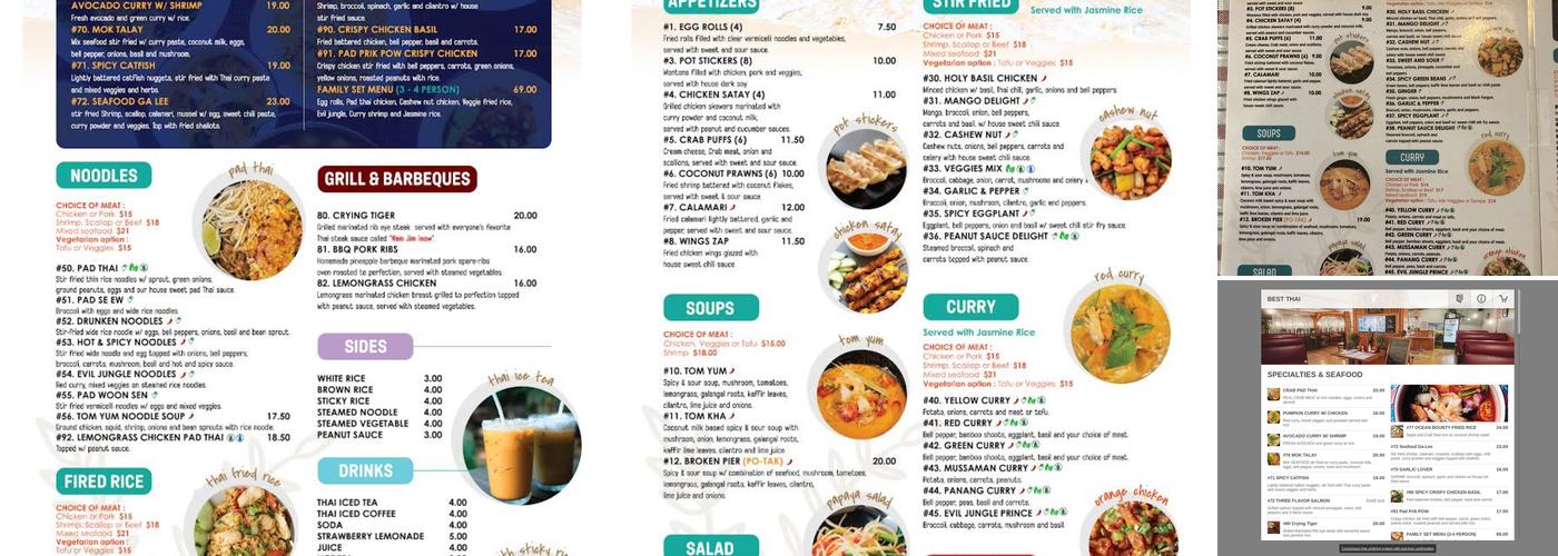 Best Thai Menu