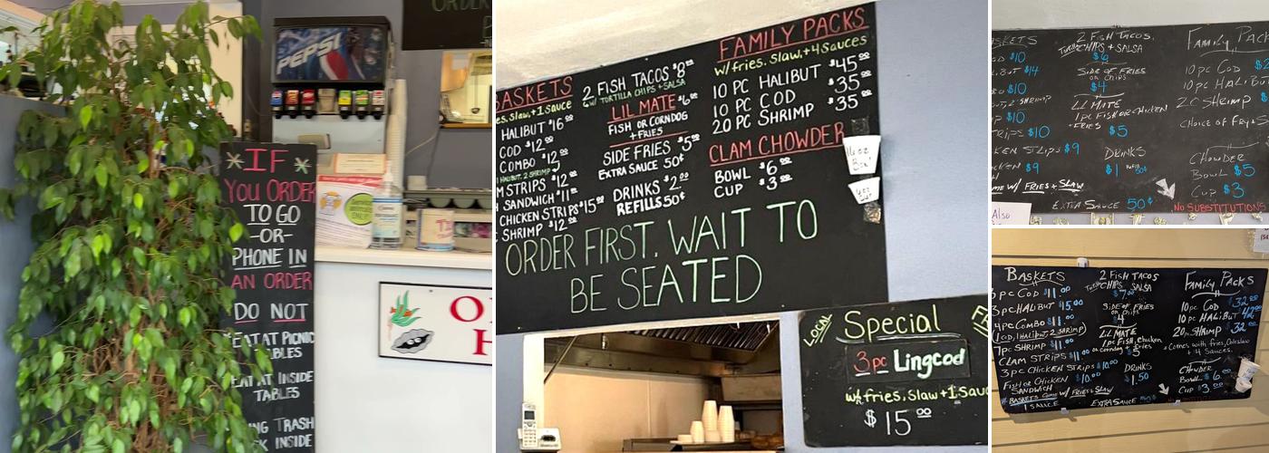 J's Fish & Chips Menu